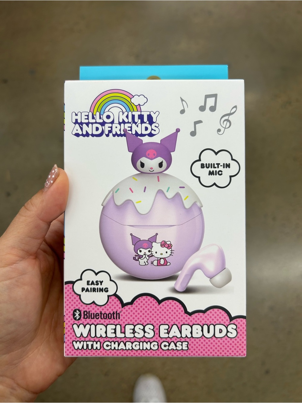 NWT Kuromi Earbuds with Charging Case